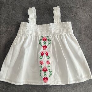 ❤️GORGEOUS Janie & Jack Boho Top with Floral Embroidery NWT